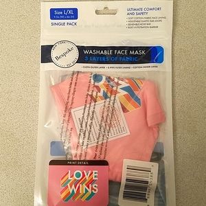 🆕️ Bespoke Washable face mask "Love Wins" L/XL